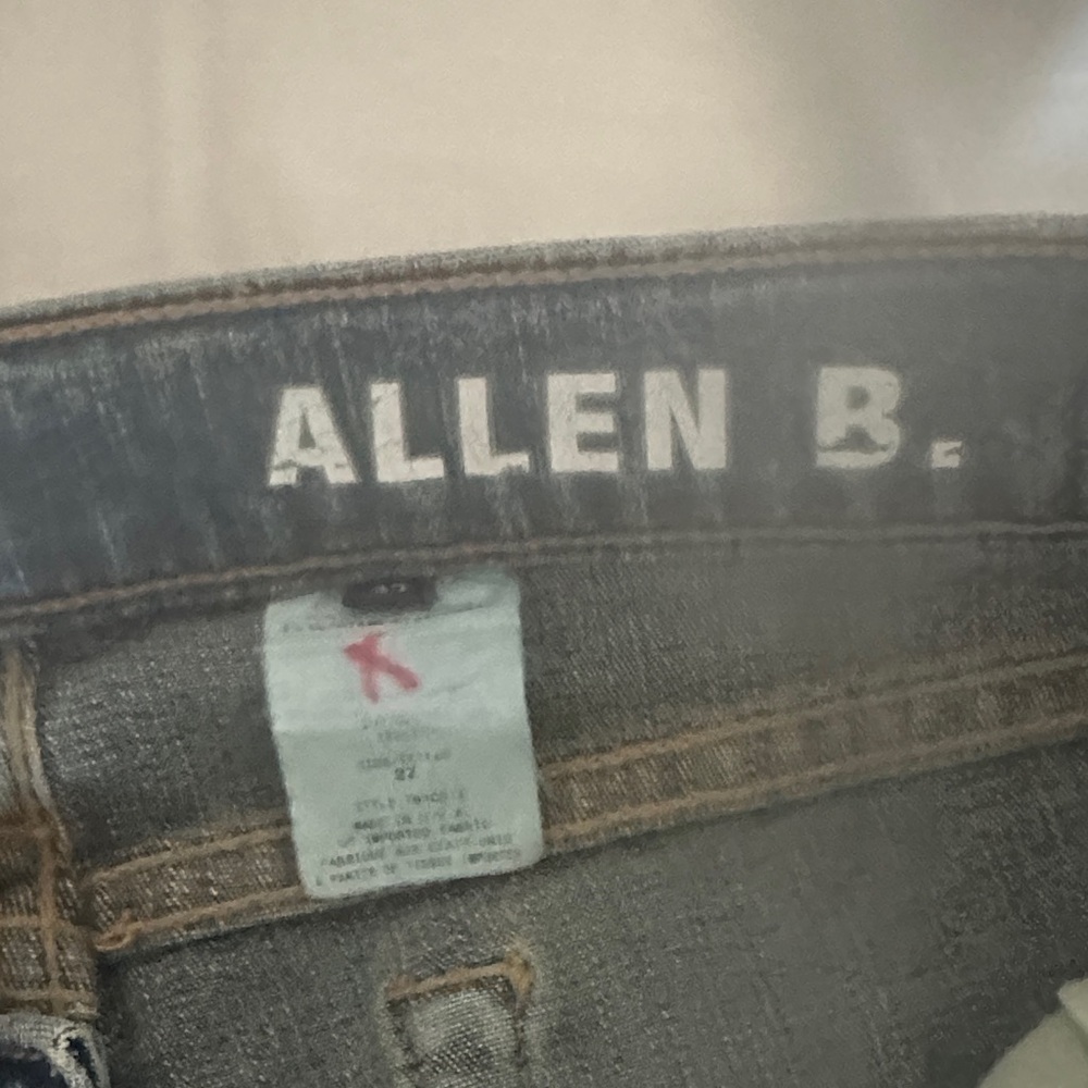 Allen B. By Allen Schwartz Blue Lace-Appliqué Flare Jeans - Picture 7 of 8